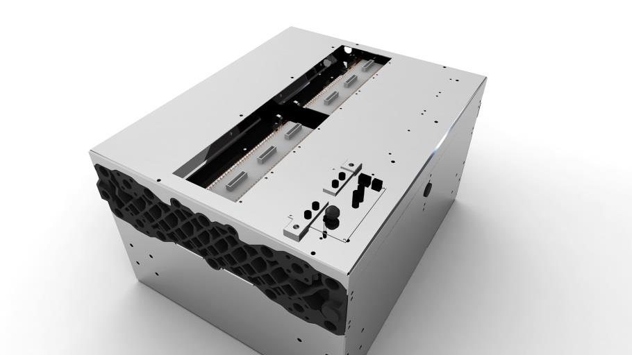 Render di un modulo di automazione in lamiera